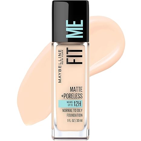 Maybelline Fit Me Matte + Poreless Foundation, Natural Beige, 30ml, Oil-Free Foundation