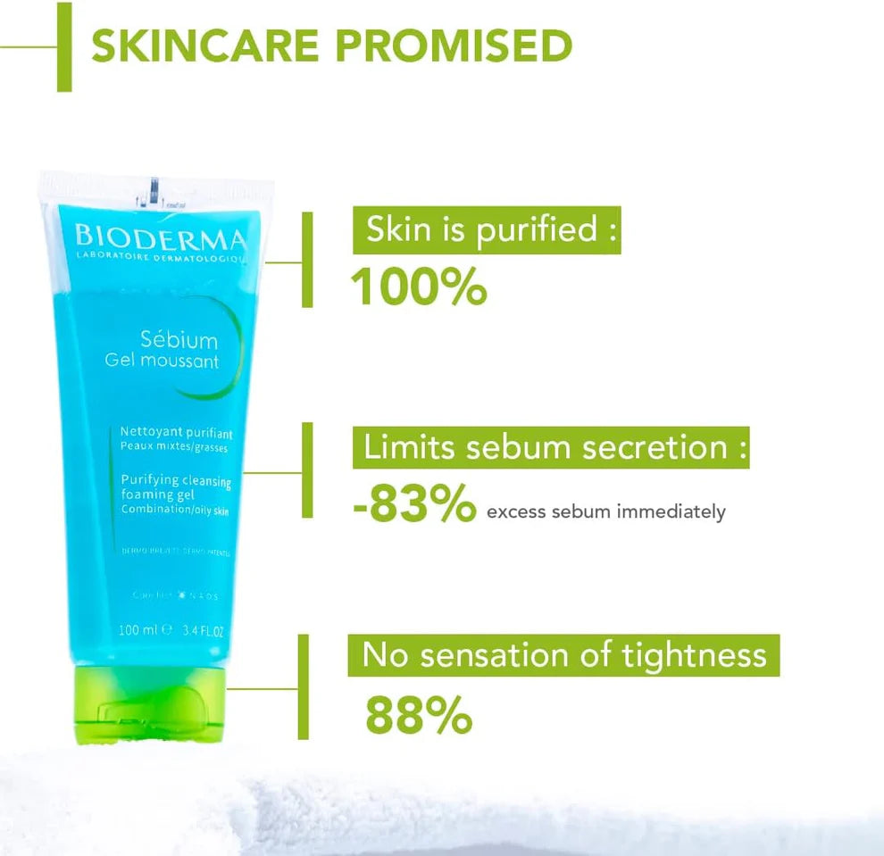 Bioderma Sebium Foaming Gel Cleanser for Oily and Combination Skin - 200ml