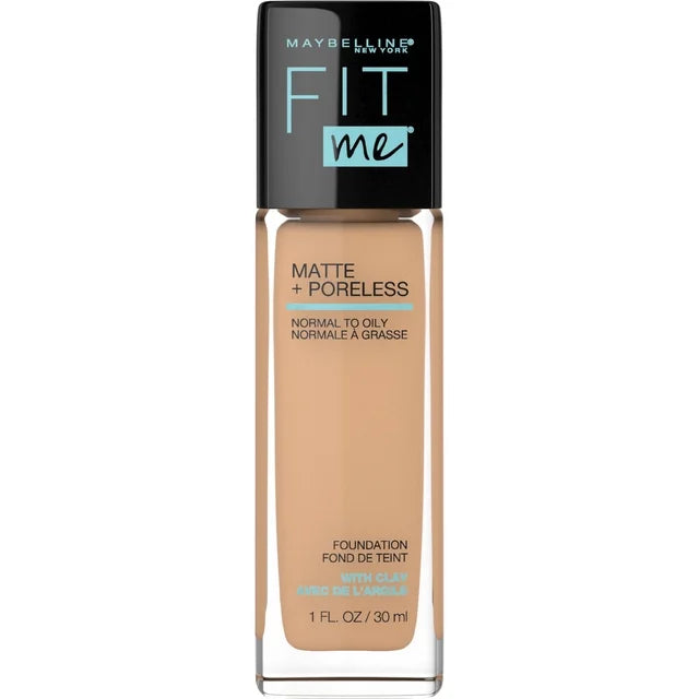 Maybelline New York Fit Me Matte + Poreless Foundation, Lightweight Formula Controls Shine, For Normal to Oily Skin, 128 Warm Nude, 30ml