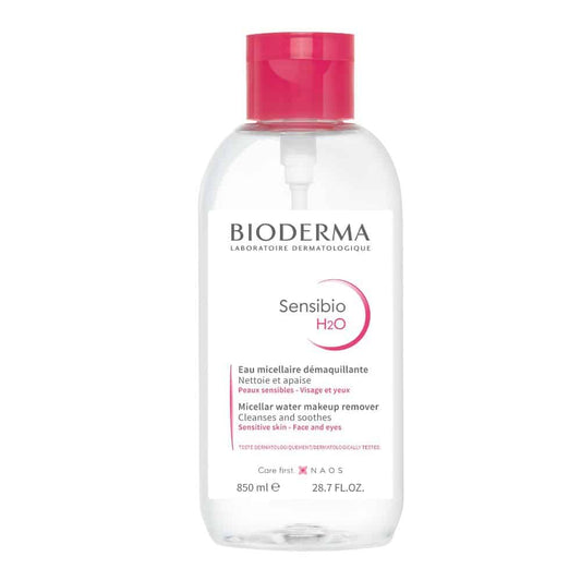 Bioderma Sensibio H2O Micellar Water, a cleanser and makeup remover specifically designed for sensitive skin.