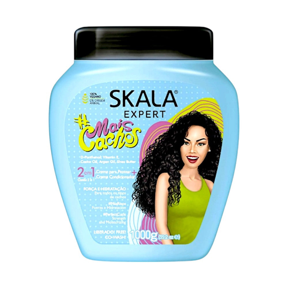 Scala 2-in-1 Treatment and Moisturizing Cream for Curly and Wavy Hair, Anti-Hair Loss Treatment, Larger Weight 1 kg