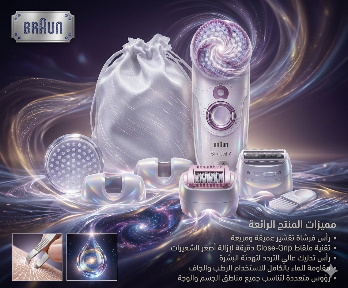 Braun Silk-épil 7 SkinSpaمكينة