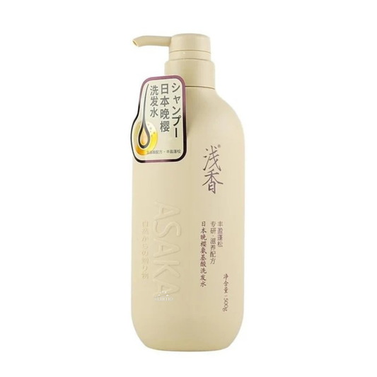 Asaka Japanese Shampoo with Cherry Blossom Extract for Moisturizing and Softening Hair - 500g