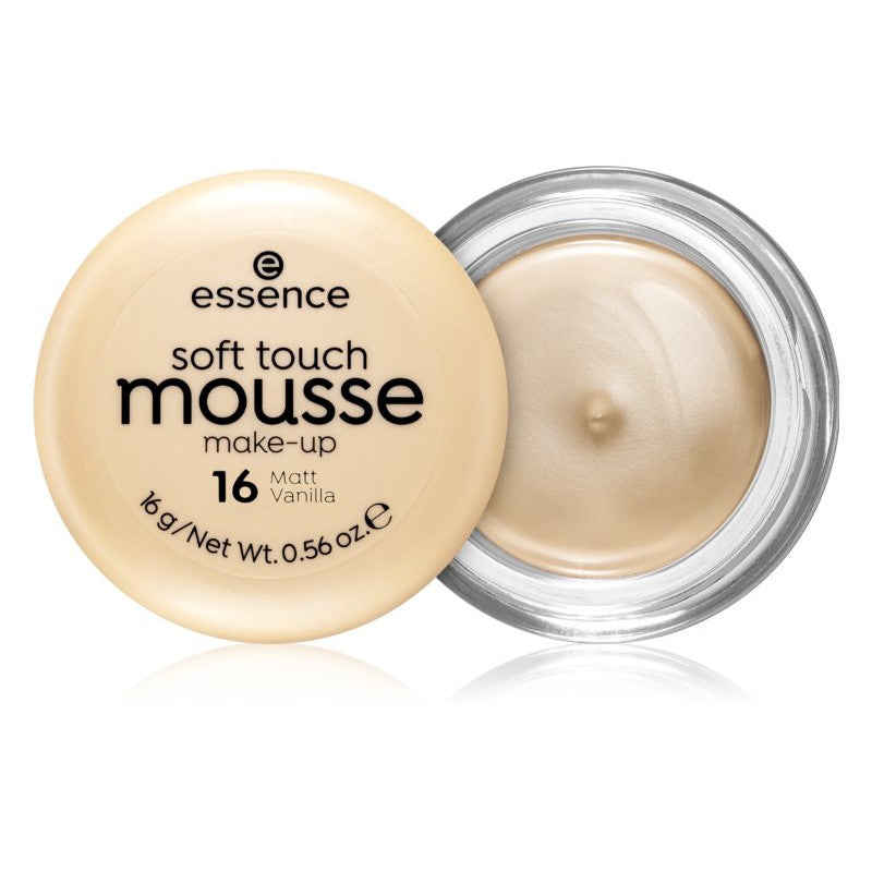 Essence Soft Touch Mousse foundation is a makeup product characterized by a light and delicate texture.