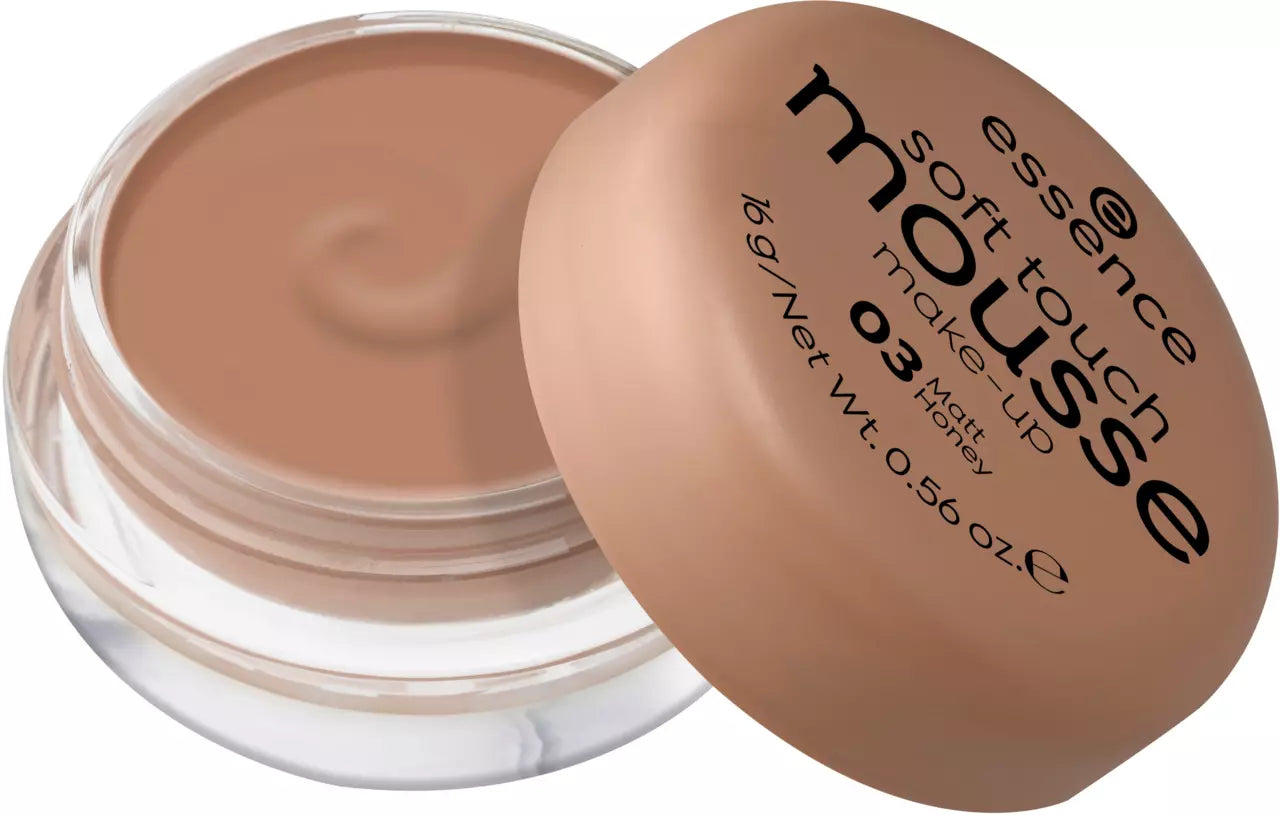 Essence Soft Touch Mousse foundation is a makeup product characterized by a light and delicate texture.