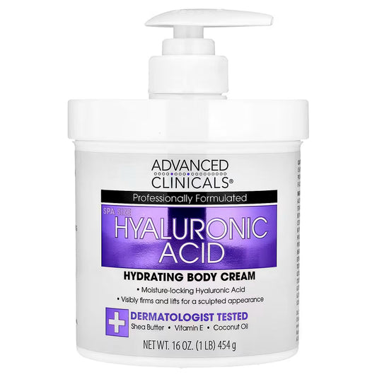 Advanced Clinicals, Hyaluronic Acid, Body Moisturizing Cream, 16 oz (454 g)