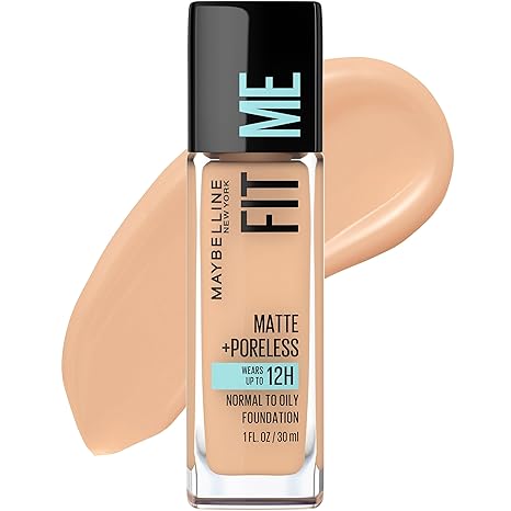 كريم أساس فيت مي مات + مكياج بورليس من مايبيلاين، بيج طبيعي، 30 مل، كريم أساس خالٍ من الزيوت