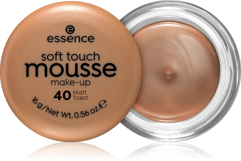 Essence Soft Touch Mousse foundation is a makeup product characterized by a light and delicate texture.