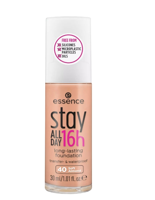 stay ALL DAY 16h long-lasting Foundation كريم أساس يدوم طويلا مع ملمس مقاوم للماء لنهاية ناعمة وغير لامعة