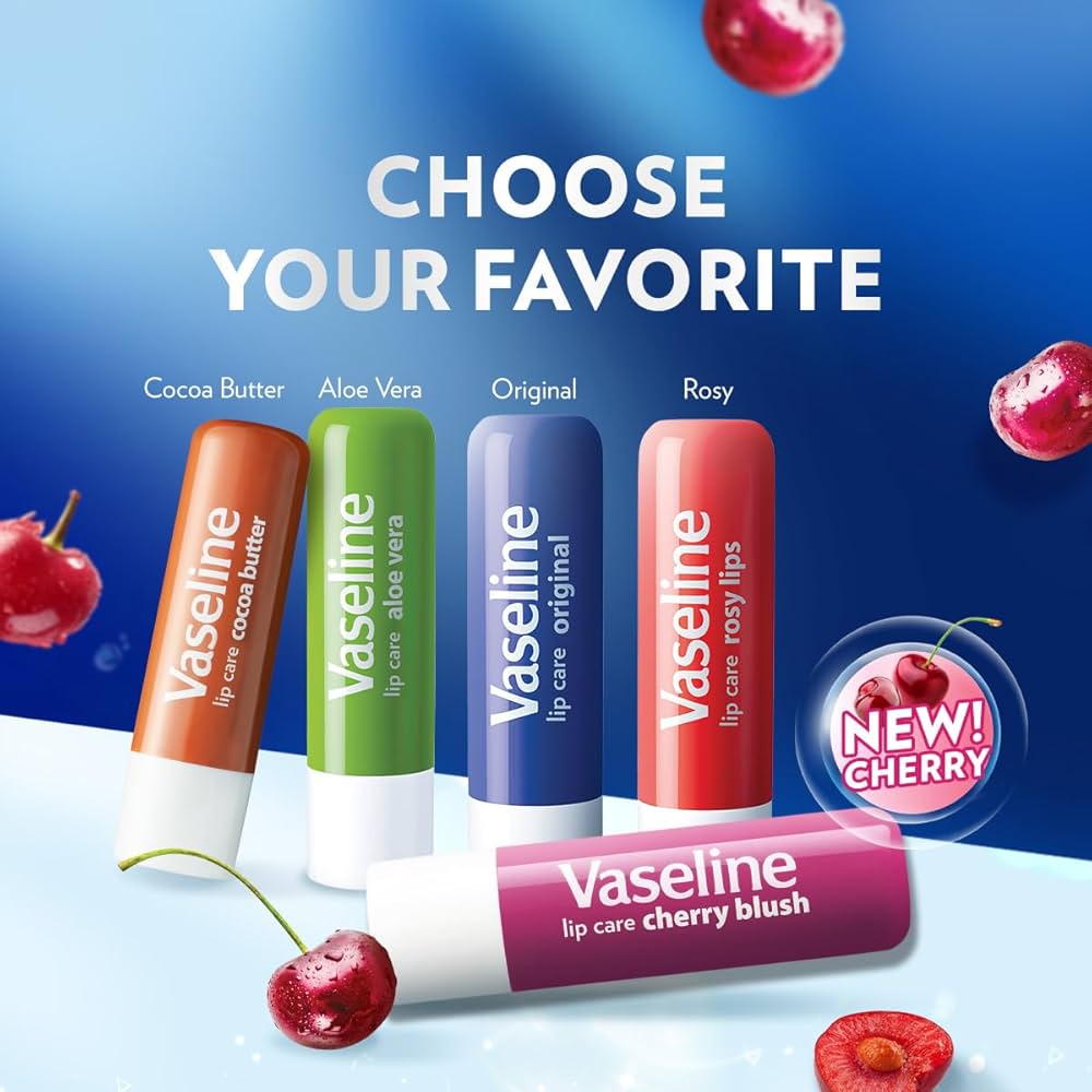 مرطبات الشفاه "فازلين ليب ثيرابي" (Vaseline Lip Therapy) بنكهات وألوان مختلفة