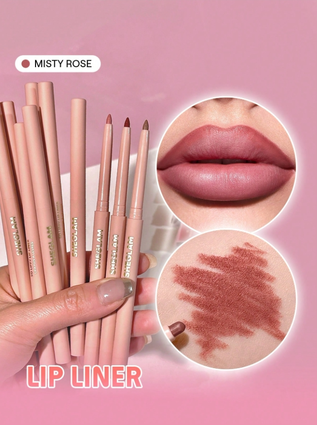 SHEGLAM قلم تحديد الشفاه So Lippy-قلم تحديد الشفاه الكريمي غير اللامع القرمزي، ذو صبغة عالية
