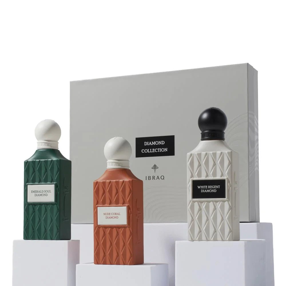 Ibraheem AlQurashi Grey Diamond Collection (3 perfumes x 75 ml)