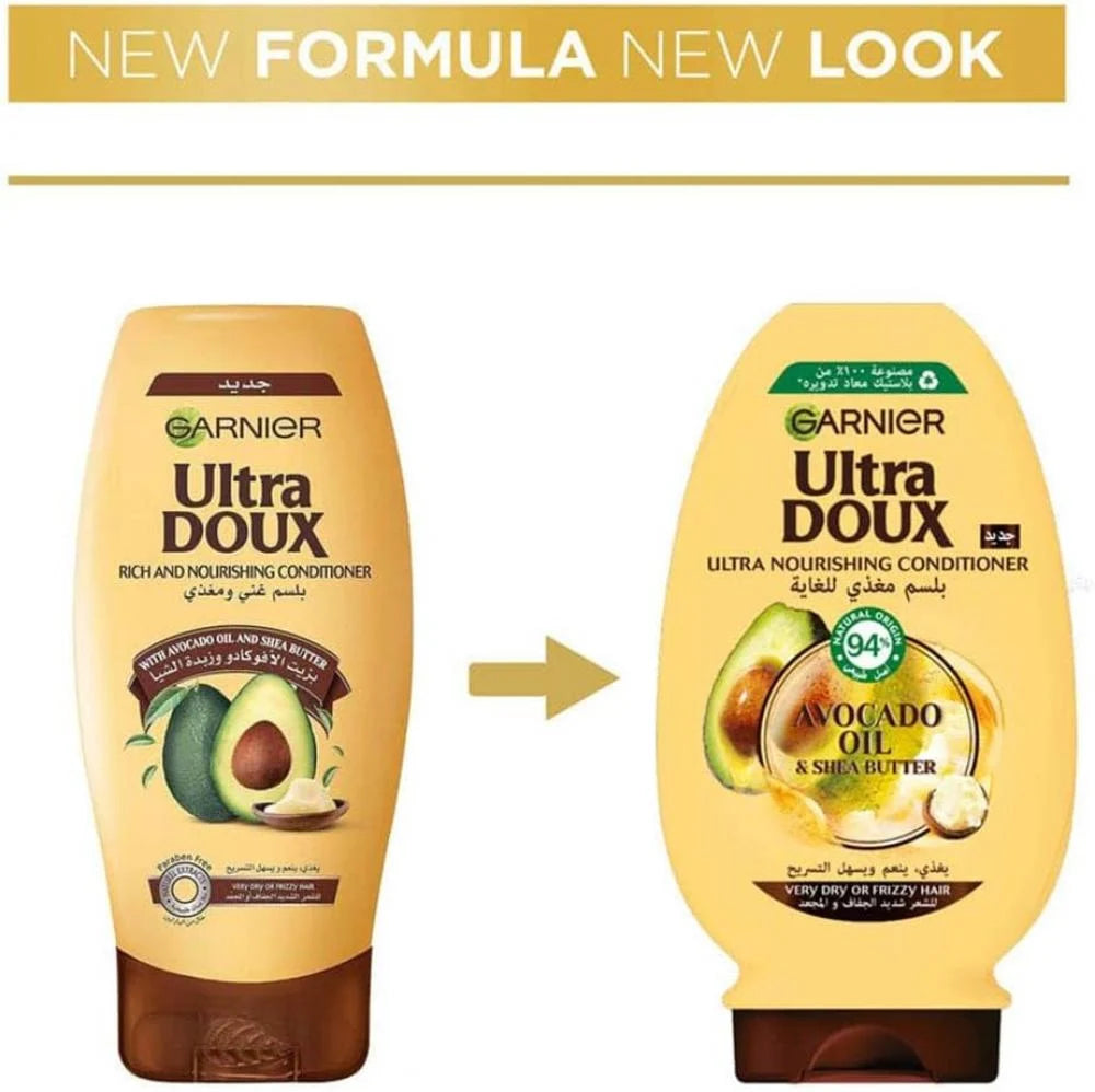 Garnier Ultra Doux Conditioner with Avocado Oil and Shea Butter - 400 ml