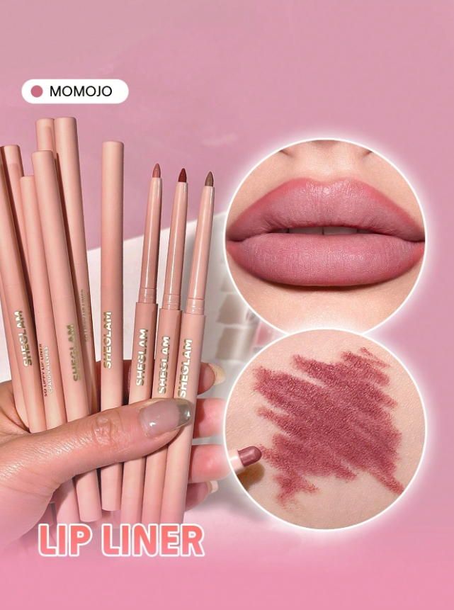 SHEGLAM قلم تحديد الشفاه So Lippy-قلم تحديد الشفاه الكريمي غير اللامع القرمزي، ذو صبغة عالية