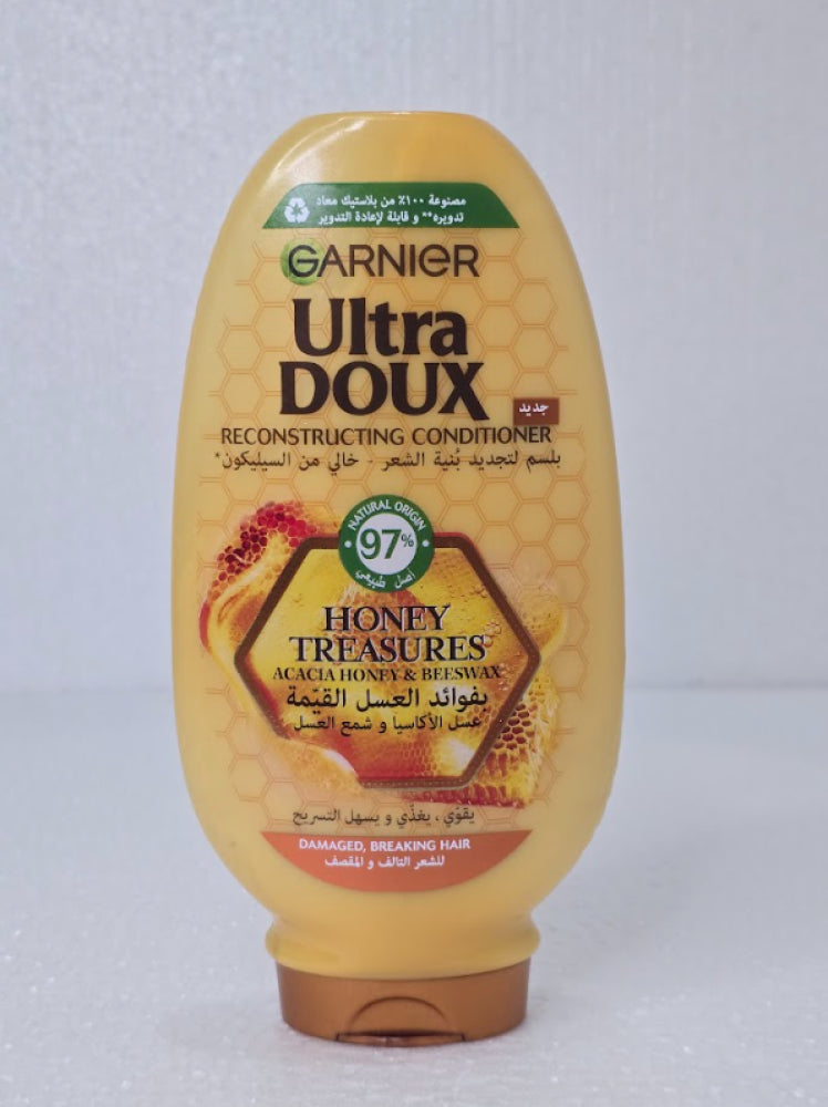 Garnier Ultra Doux Conditioner for Hair Reconstruction with Precious Honey Benefits - 400ml