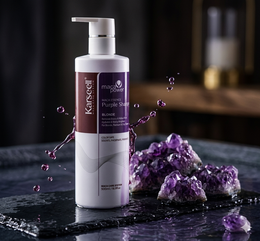 شامبو كارسيل بيربل الأرجواني 500مل Karseell Maca Power Essence Purple Shampoo