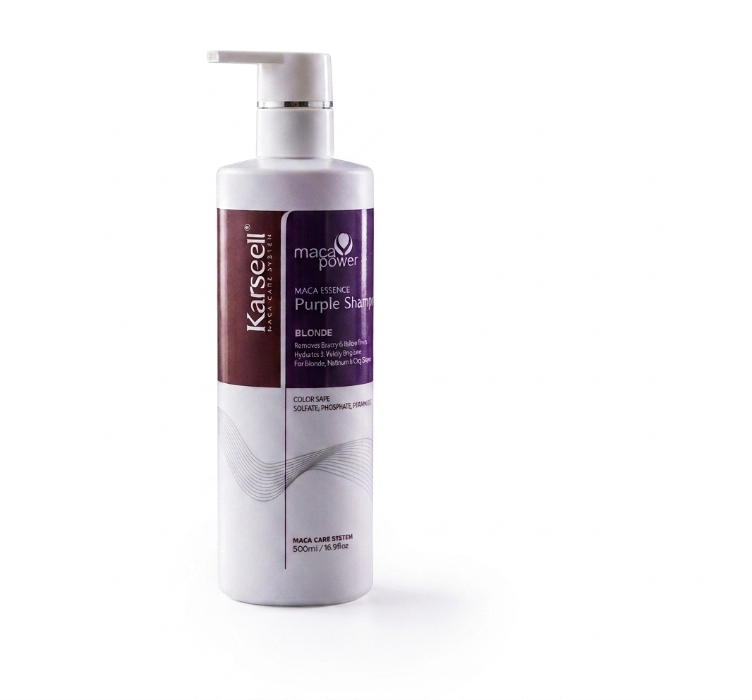 شامبو كارسيل بيربل الأرجواني 500مل Karseell Maca Power Essence Purple Shampoo