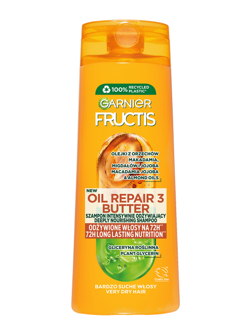 Fortifying Shampoo for Very Dry and Damaged Hair - 400 ml
-Garnier - Fructis - Oil Repair 3 Butter