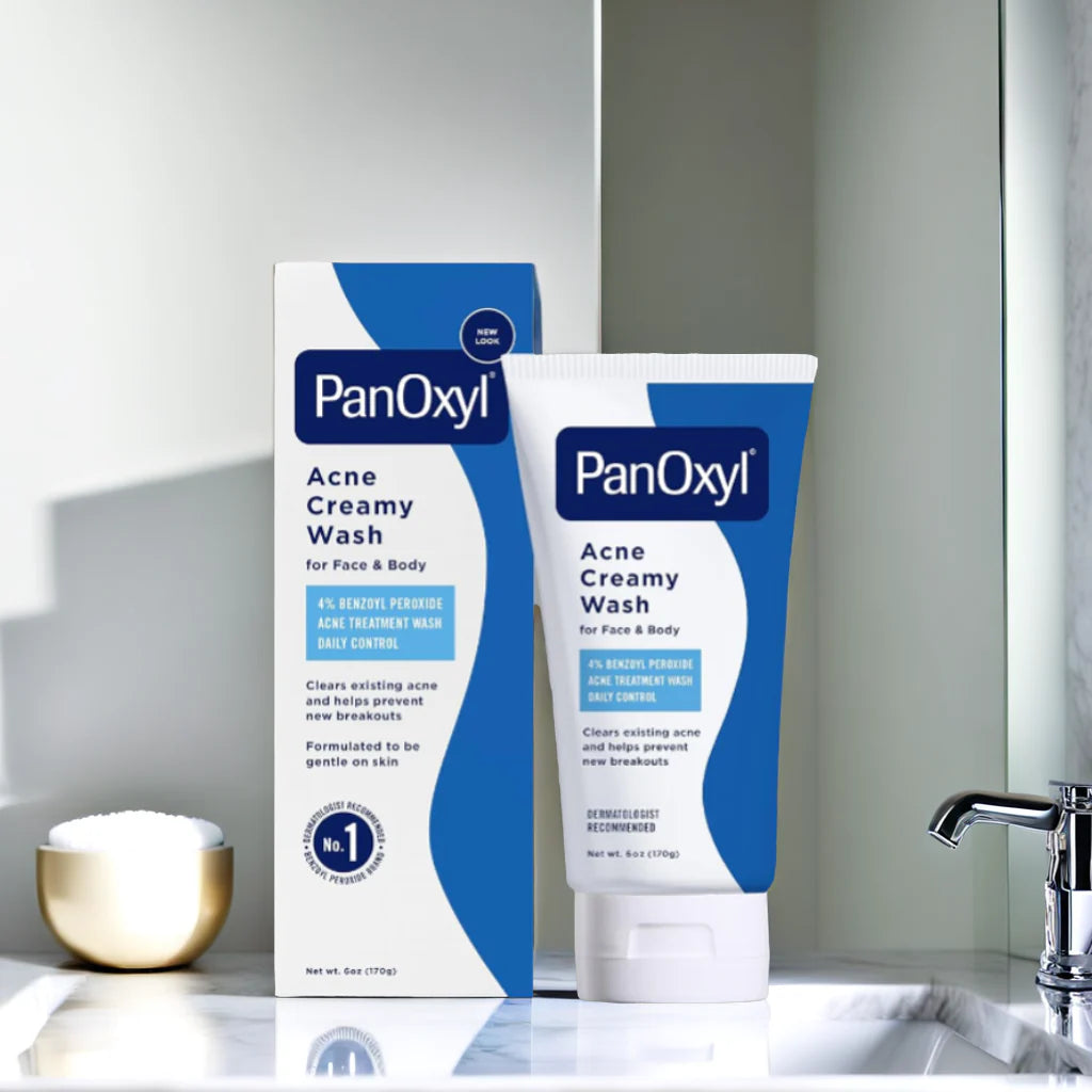 بانوكسيل غسول لعلاج حب الشباب 4% بينزويل بيروكسايد - 170 غرام-Panoxyl Acne Creamy Face Wash 4% Benzoyl Peroxide - 170g