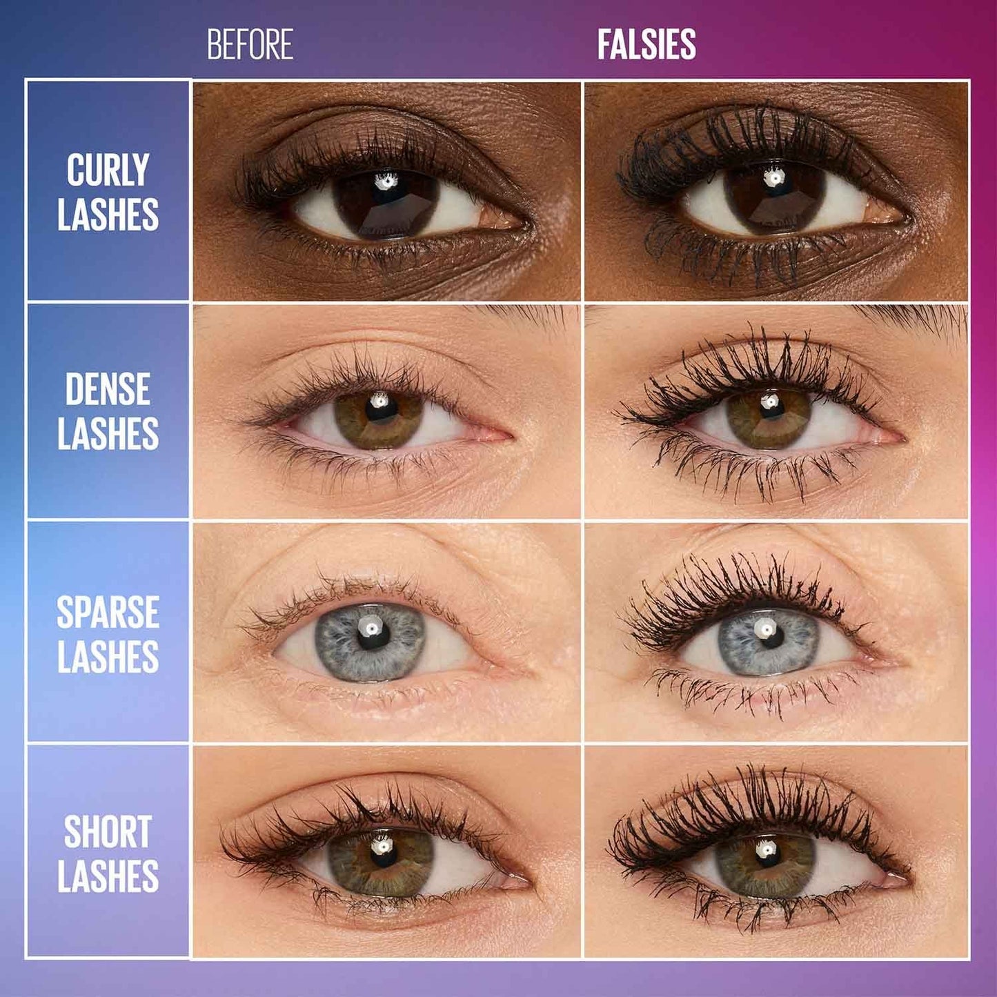 ماسكارا ذا فالسيز لاش ليفت الغنية بالألياف Falsies Lash Lift