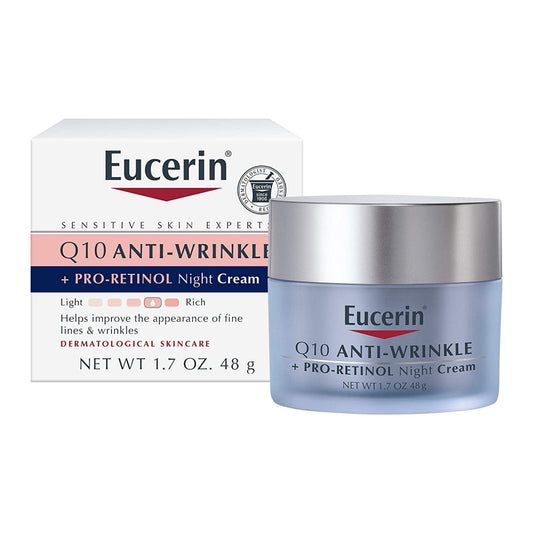 Eucerin Q10 Anti-Wrinkle + Pro-Retinol Night Face Cream 48g