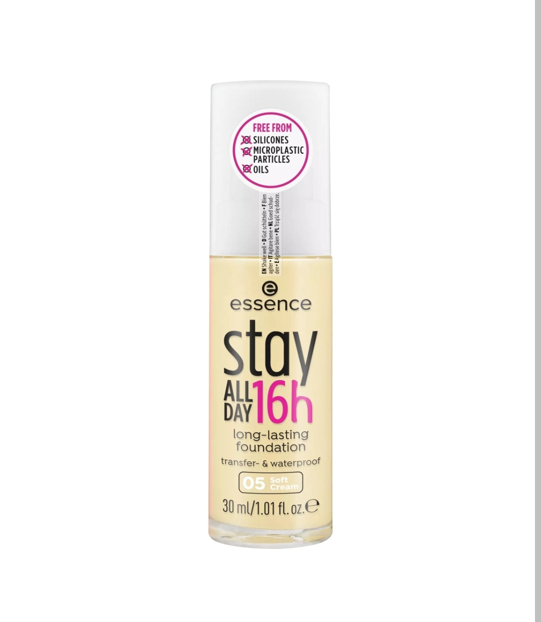 stay ALL DAY 16h long-lasting Foundation كريم أساس يدوم طويلا مع ملمس مقاوم للماء لنهاية ناعمة وغير لامعة