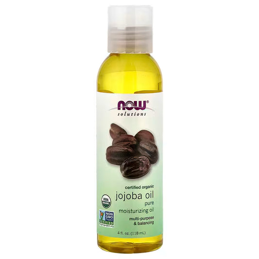 NOW Foods, Solutions, Certified Organic, Jojoba Oil, 4 fl oz (118 ml)