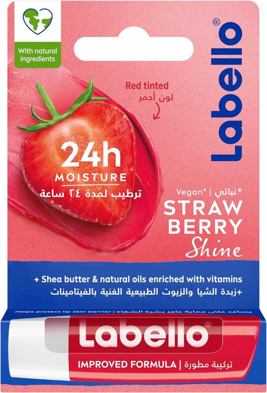 Labello Lip Balm, Lip Care and Moisture, Watermelon Shine, 4.8 g.