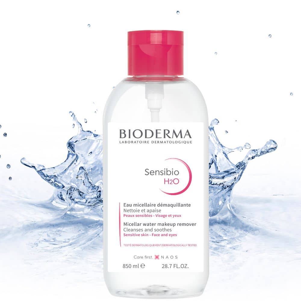 Bioderma Sensibio H2O Micellar Water, a cleanser and makeup remover specifically designed for sensitive skin.