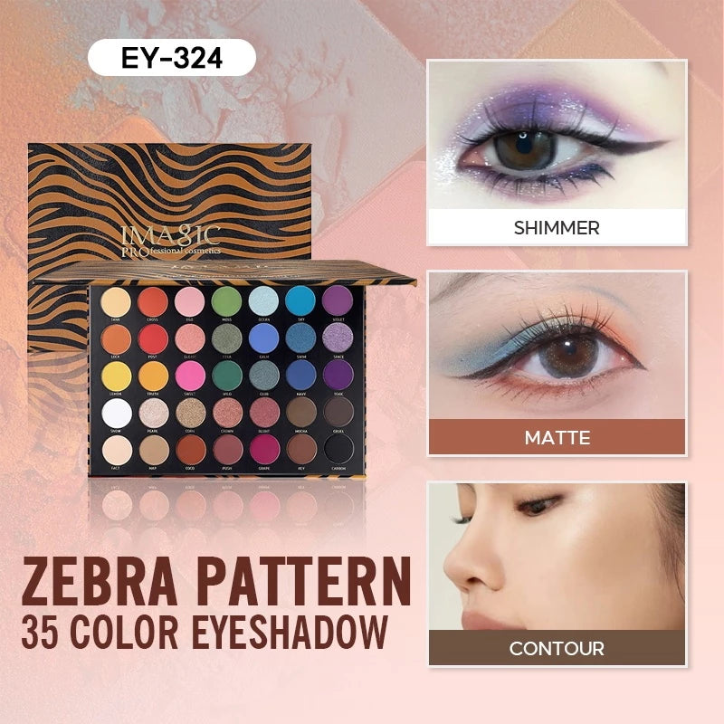 طقم عيون من كوزلوكس إيماجيك، زيبرا المميز، يوفر 35 لونًا بتركيز عال