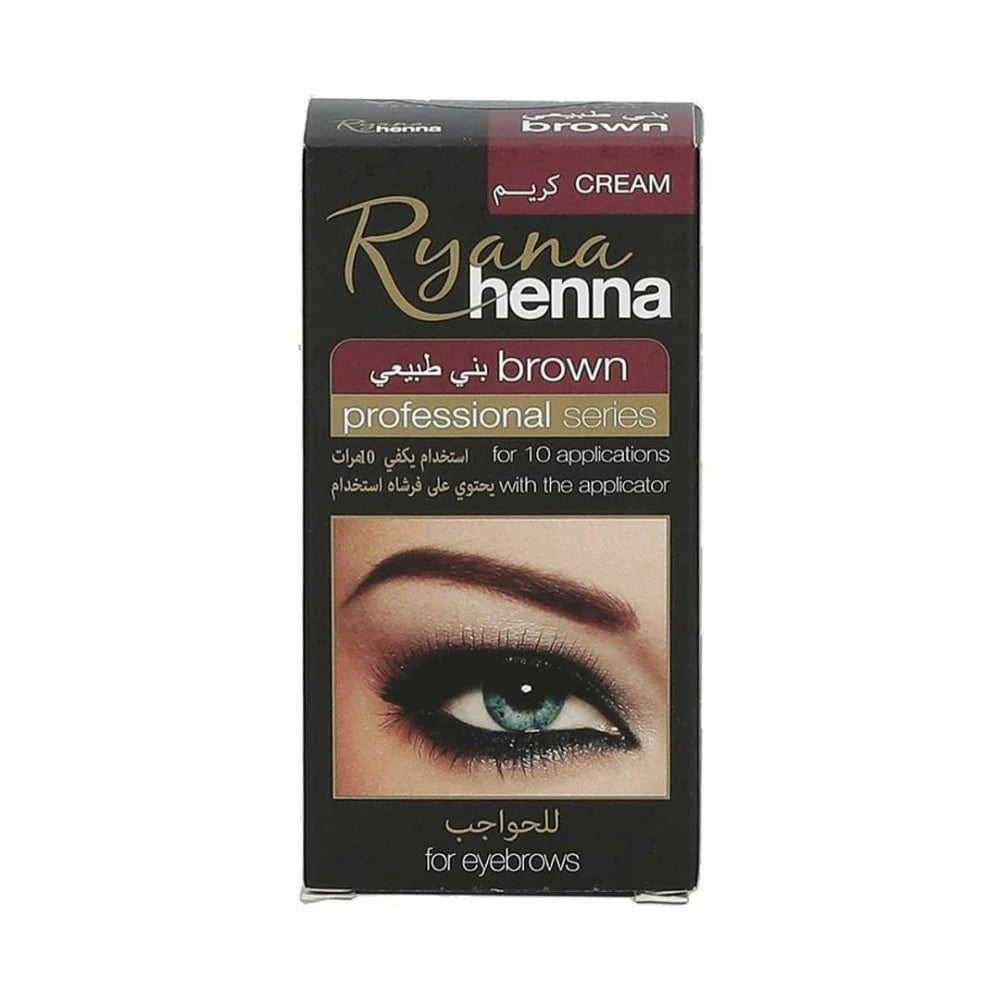 Riyanna Henna Cream Dye for Eyebrows Natural Brown - 30ml