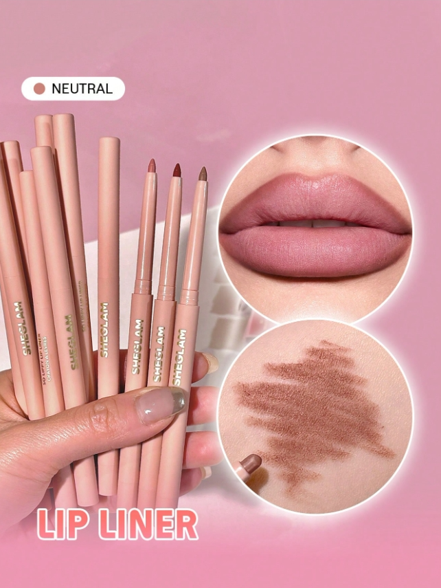 SHEGLAM قلم تحديد الشفاه So Lippy-قلم تحديد الشفاه الكريمي غير اللامع القرمزي، ذو صبغة عالية