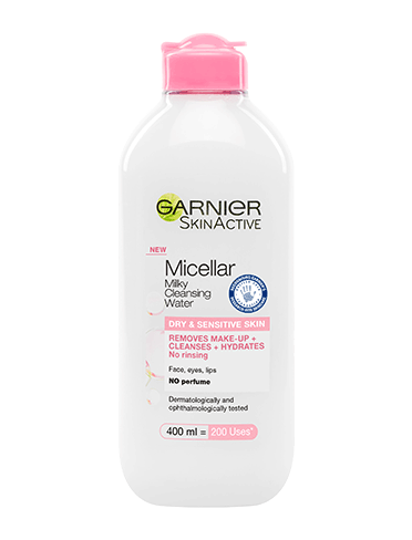 Garnier SkinActive Micellar Water + Hydrating Milk.